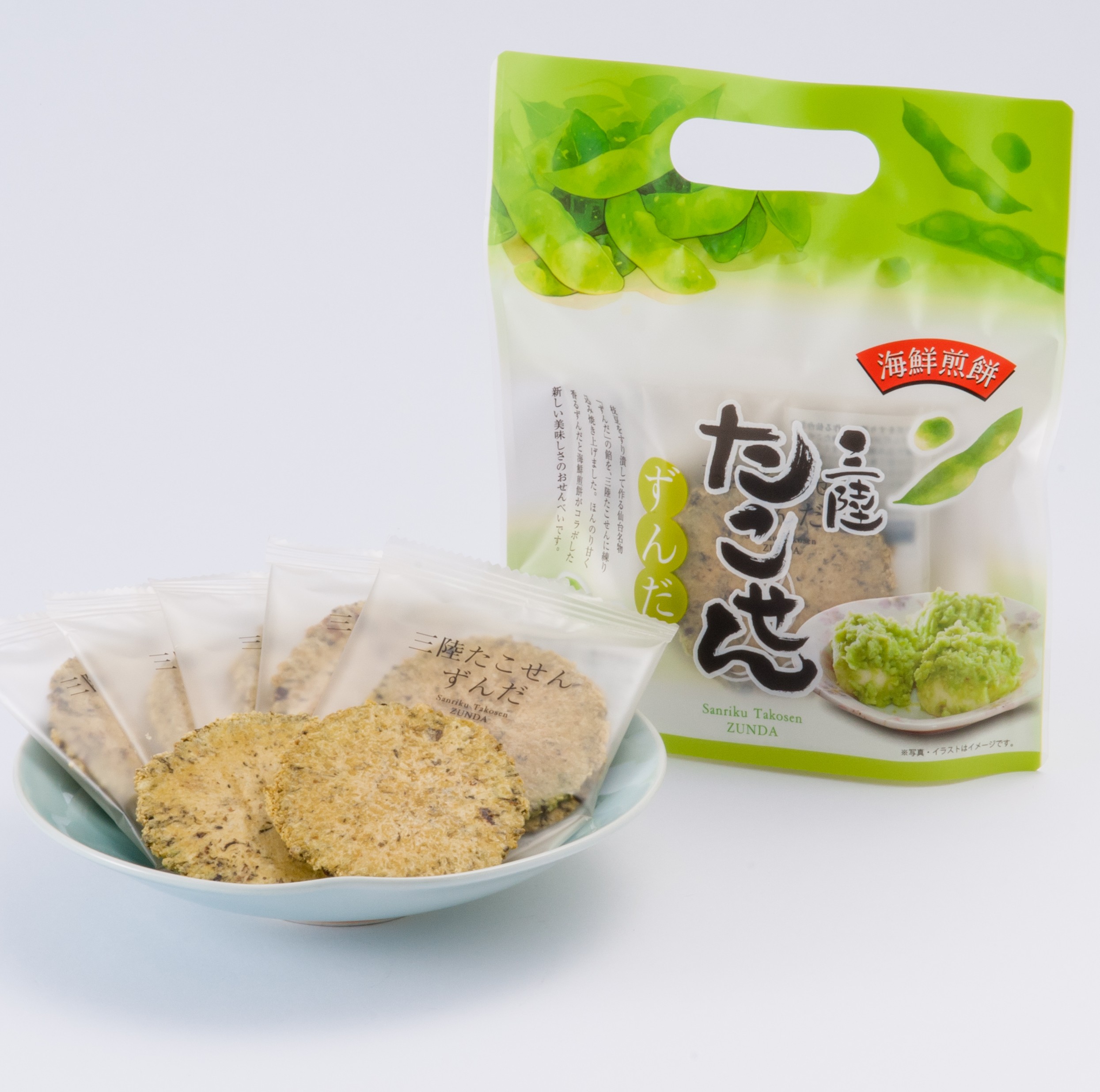 ずんだ三陸たこせん（手提げ袋）